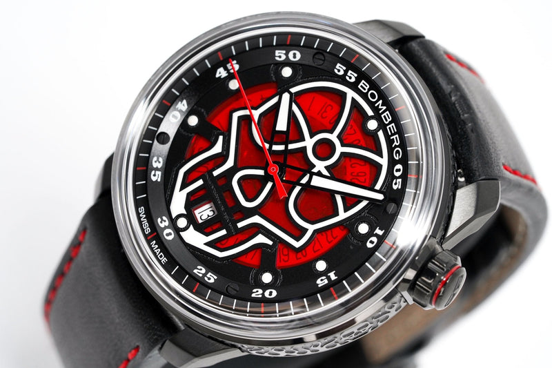 Bomberg Men's Watch BB-01 Black PVD Red Skull CT43APBA.23-1.11 - WatchPilot