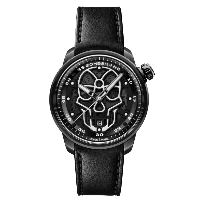 Bomberg Men's Watch BB-01 Black PVD Skull CT43APBA.23-3.11 - WatchPilot