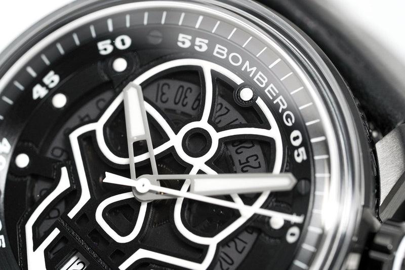 Bomberg Men's Watch BB-01 Black PVD Skull CT43APBA.23-3.11 - WatchPilot