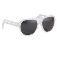 Boris Bidjan Saberi Sunglasses Misty White With Grey Category 3 Lenses BBS4C1SUN - WatchPilot