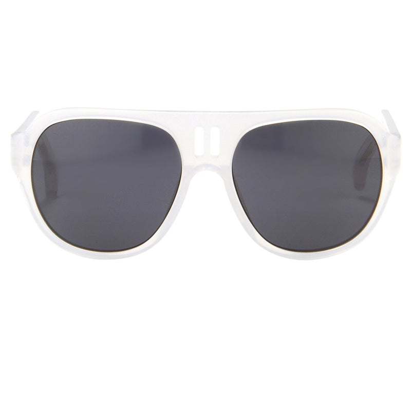 Boris Bidjan Saberi Sunglasses Misty White With Grey Category 3 Lenses BBS4C1SUN - WatchPilot