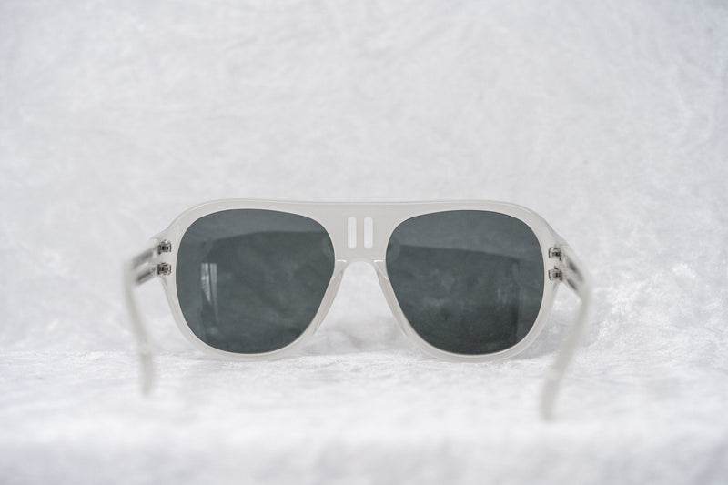 Boris Bidjan Saberi Sunglasses Misty White With Grey Category 3 Lenses BBS4C1SUN - WatchPilot