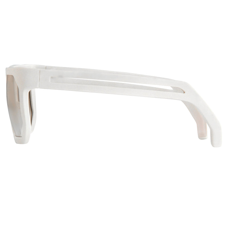 Boris Bidjan Saberi Sunglasses Rectangular White With Brown Graduated Lenses BBS1C1SUN - WatchPilot