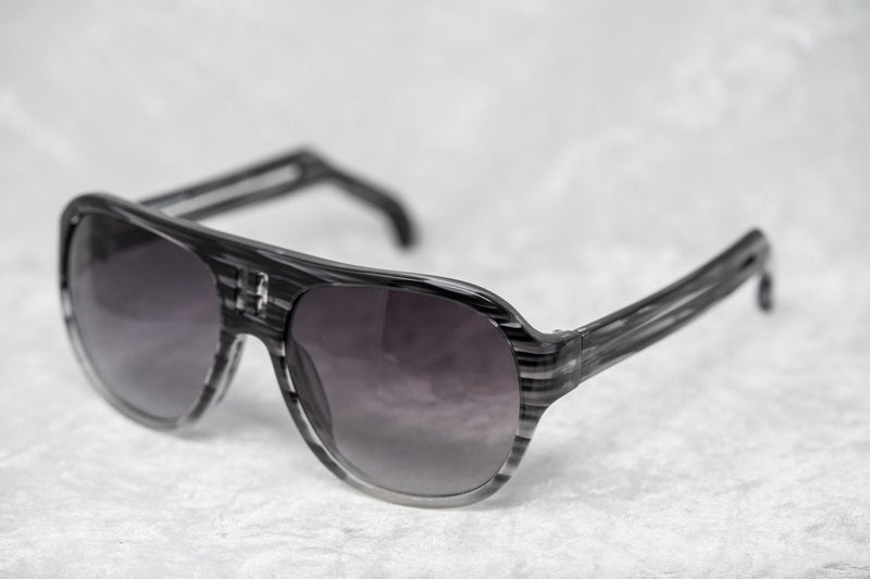 Boris Bidjan Saberi Sunglasses Striped Grey With Purple Graduated Category 3 Lenses BBS4C3SUN - WatchPilot