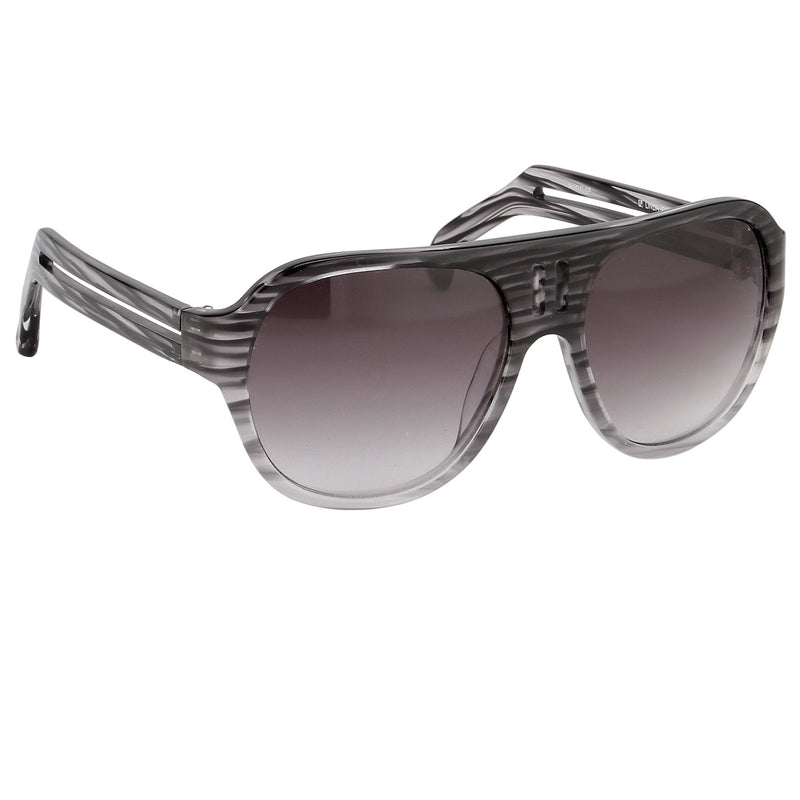 Boris Bidjan Saberi Sunglasses Striped Grey With Purple Graduated Category 3 Lenses BBS4C3SUN - WatchPilot