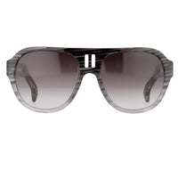 Boris Bidjan Saberi Sunglasses Striped Grey With Purple Graduated Category 3 Lenses BBS4C3SUN - WatchPilot