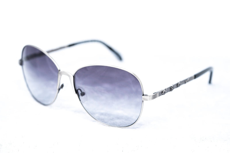 Buddhist Punk Sunglasses Rectangular Antique Silver With Grey Graduated Lenses 6BP3C3SILVER - WatchPilot