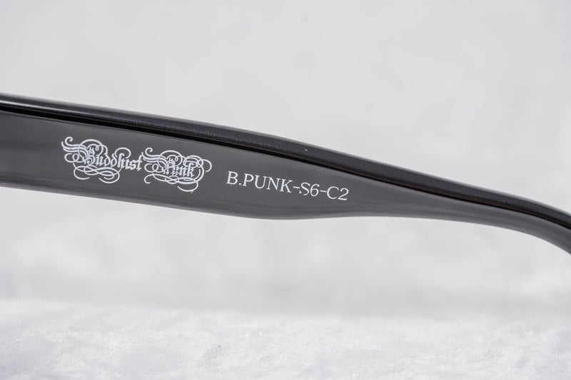 Buddhist Punk Sunglasses Rectangular Black Print With Grey Lenses Category 3 7BP6C2BLACKPRINT - WatchPilot