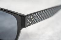 Buddhist Punk Sunglasses Rectangular Black Print With Grey Lenses Category 3 7BP6C2BLACKPRINT - WatchPilot