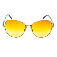 Buddhist Punk Sunglasses Rectangular Gold With Orange Yellow Graduated Lenses 6BP3C1GOLD - WatchPilot