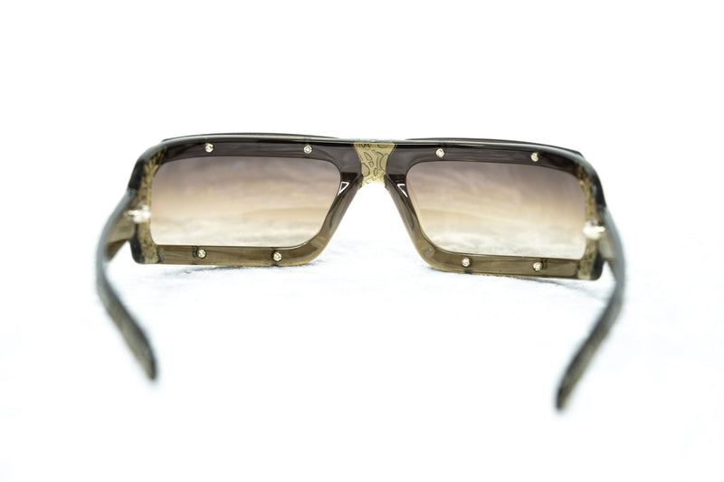 Buddhist Punk Sunglasses Rectangular Khaki With Brown Graduated Lenses Category 2 6BP2C3KHAKI - WatchPilot