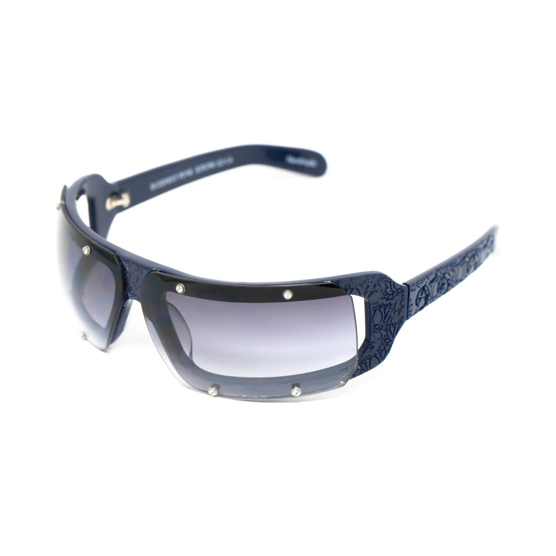 Buddhist Punk Sunglasses Rectangular Navy With Grey Graduated Lenses Category 2 6BP2C4NAVY - WatchPilot