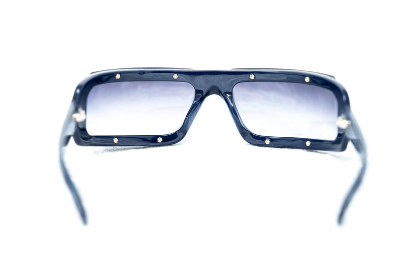 Buddhist Punk Sunglasses Rectangular Navy With Grey Graduated Lenses Category 2 6BP2C4NAVY - WatchPilot