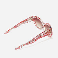 Charlotte Olympia Sunglasses Cat Eyes Red Clear Feather CO1C2SUN - WatchPilot