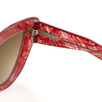 Charlotte Olympia Sunglasses Cat Eyes Red Clear Feather CO1C2SUN - WatchPilot