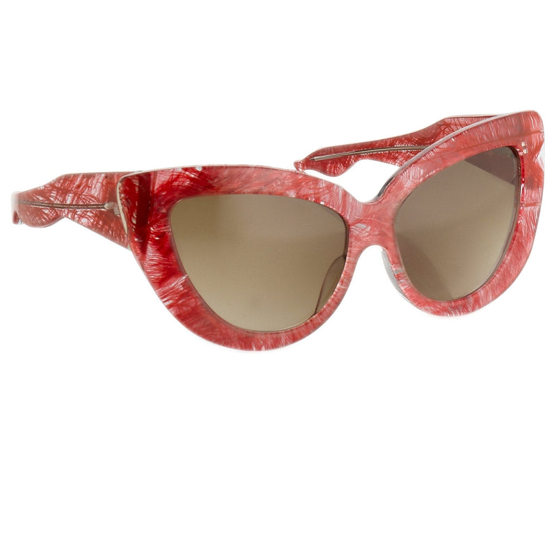 Charlotte Olympia Sunglasses Cat Eyes Red Clear Feather CO1C2SUN - WatchPilot