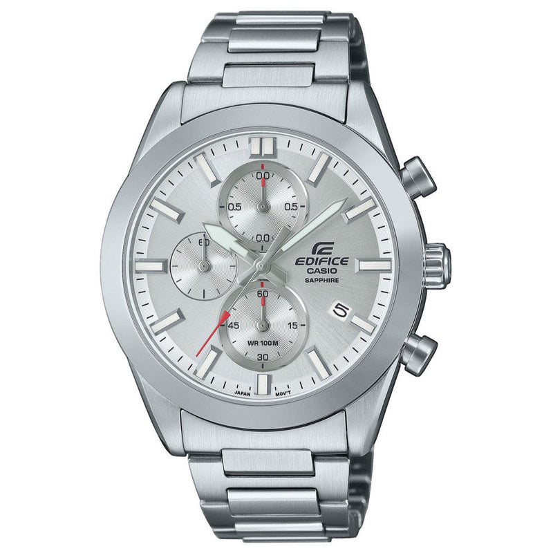 Chronograph Watch - Casio Edifice Chrono Men's Silver Watch EFB-710D-7AVUEF