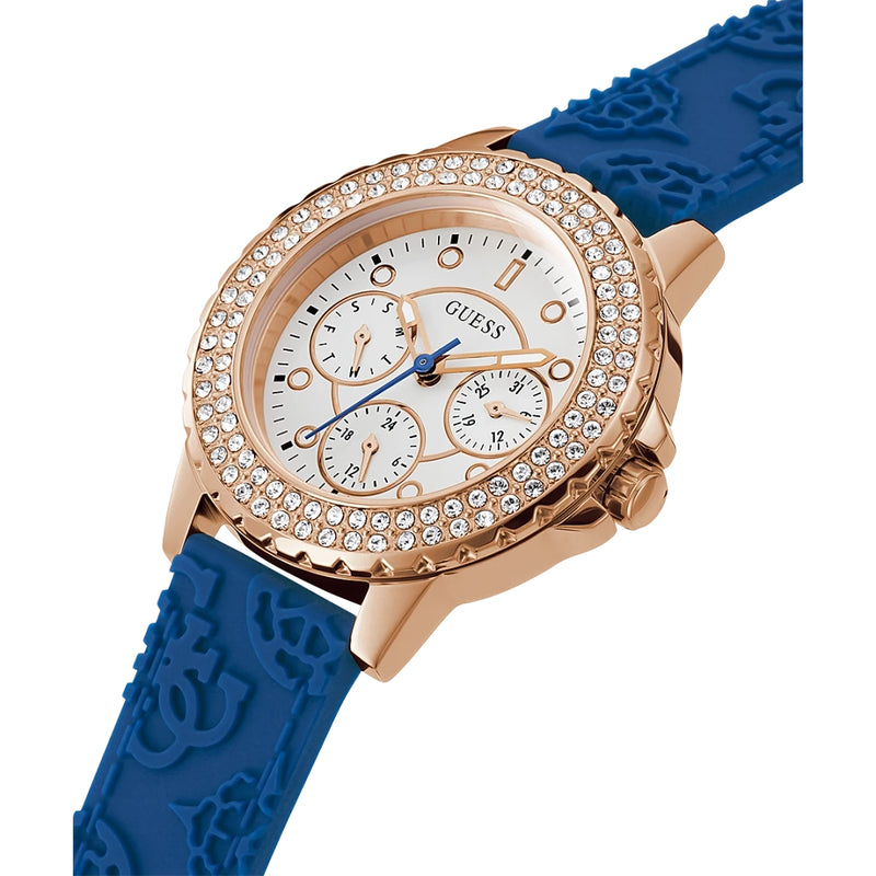 Chronograph Watch - Guess Crown Jewel Ladies Blue Watch GW0411L2