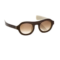 David David Sunglasses Oval Solid Brown Mink Cream With Brown Lenses Category 3 9DAVID1C4BLACKMINK - WatchPilot