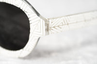 David David Sunglasses Oval Solid White Crystal With Dark Grey Lenses Category 3 9DAVID1C2WHITE - WatchPilot