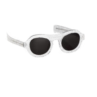 David David Sunglasses Oval Solid White Crystal With Dark Grey Lenses Category 3 9DAVID1C2WHITE - WatchPilot