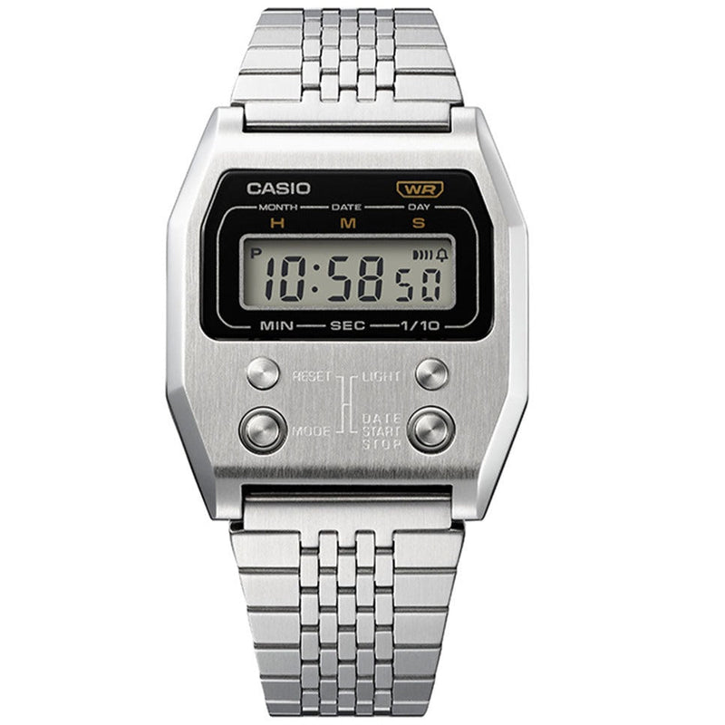 Digital Watch - Casio Vintage Unisex Silver Watch A1100D-1EF