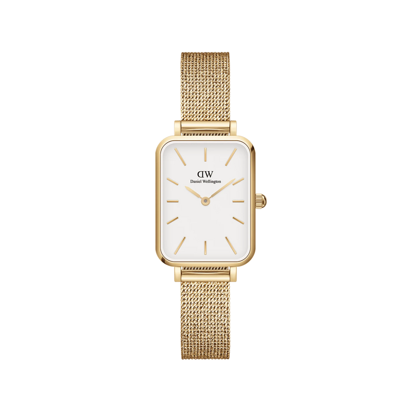 Daniel Wellington Quadro Pressed Evergold Ladies White Watch DW00100556