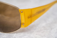 Eley Kishimoto Sunglasses Oversized Mustard Gold With Brown Lenses 5EKC1 - WatchPilot