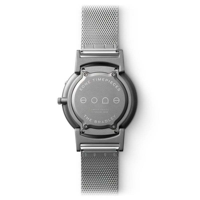 Eone Unisex Watch Bradley, Titanium With Silver Mesh Stainless Steel Strap - Watches & Crystals