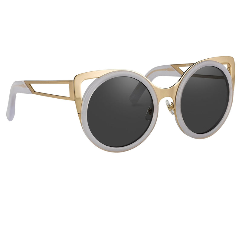 Erdem Sunglasses Cat Eye Transparent White and Grey - WatchPilot