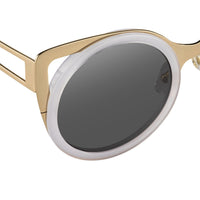 Erdem Sunglasses Cat Eye Transparent White and Grey - WatchPilot