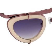 Erdem Women Sunglasses Cat Eye Beige Rose Gold and Grey Graduated Lenses - EDM3C2SUN - WatchPilot