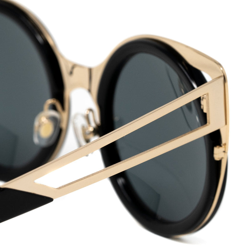 Erdem Women Sunglasses Cat Eye Black Light Gold with Black Lenses Category 3 EDM4C1SUN - WatchPilot