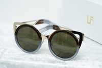 Erdem Women Sunglasses Cat Eye Blue Brown Gradient Light Gold with Brown Lenses Category 3 EDM4C10SUN - WatchPilot