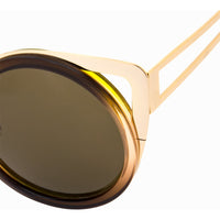 Erdem Women Sunglasses Cat Eye Brown Gradient Light Gold with Brown Lenses Category 3 EDM4C11SUN - WatchPilot