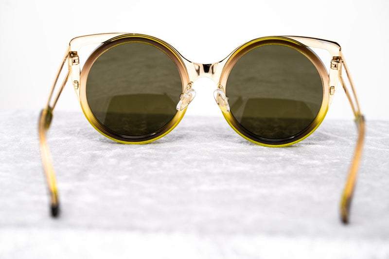 Erdem Women Sunglasses Cat Eye Brown Gradient Light Gold with Brown Lenses Category 3 EDM4C11SUN - WatchPilot