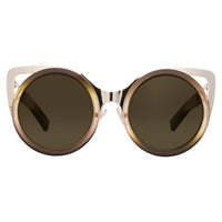 Erdem Women Sunglasses Cat Eye Brown Gradient Light Gold with Brown Lenses Category 3 EDM4C11SUN - WatchPilot