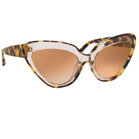 Erdem Women Sunglasses Cat Eye Clear Tortoiseshell With Brown Graduated Lenses - EDM29C1SUN - WatchPilot