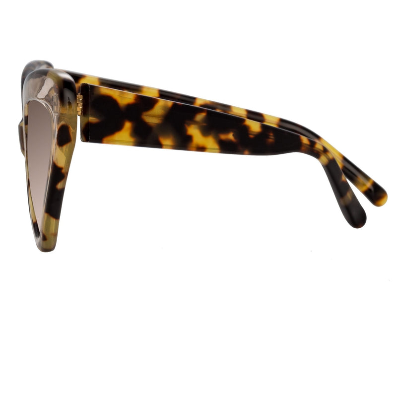 Erdem Women Sunglasses Cat Eye Clear Tortoiseshell With Brown Graduated Lenses - EDM29C1SUN - WatchPilot