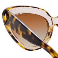 Erdem Women Sunglasses Cat Eye Clear Tortoiseshell With Brown Graduated Lenses - EDM29C1SUN - WatchPilot