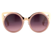 Erdem Women Sunglasses Cat Eye Light Pink Light Gold with Grey/Pink Graduated Lenses EDM4C3SUN - WatchPilot