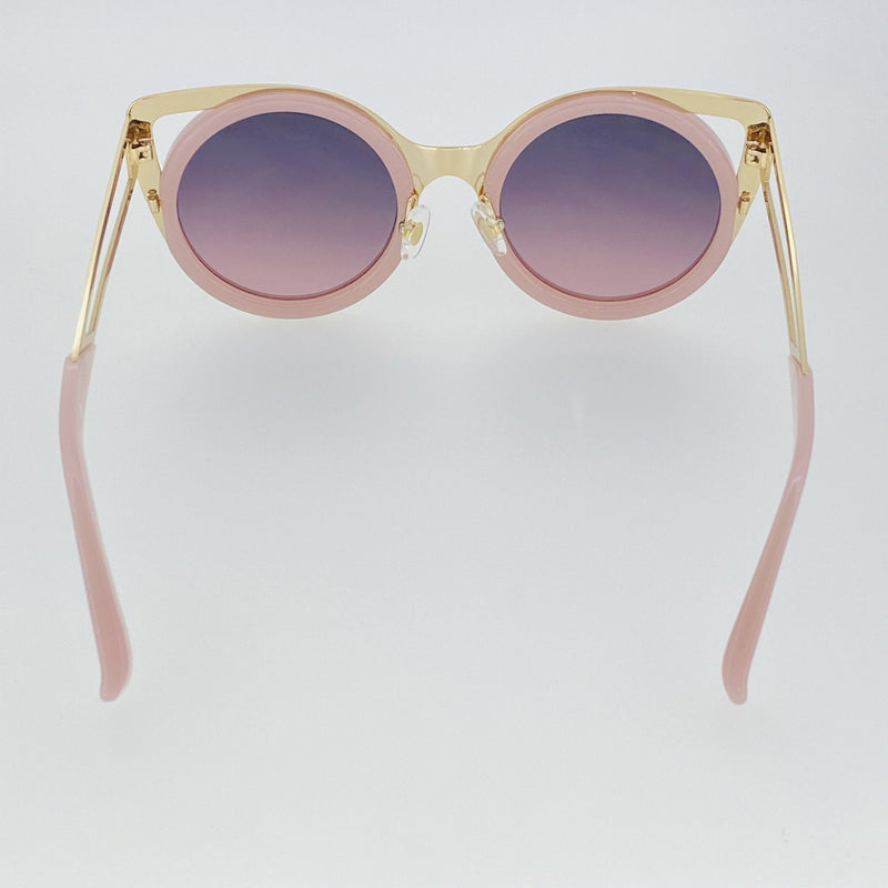 Erdem Women Sunglasses Cat Eye Light Pink Light Gold with Grey/Pink Graduated Lenses EDM4C3SUN - WatchPilot