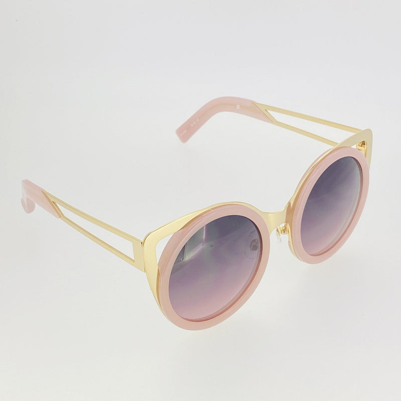 Erdem Women Sunglasses Cat Eye Light Pink Light Gold with Grey/Pink Graduated Lenses EDM4C3SUN - WatchPilot