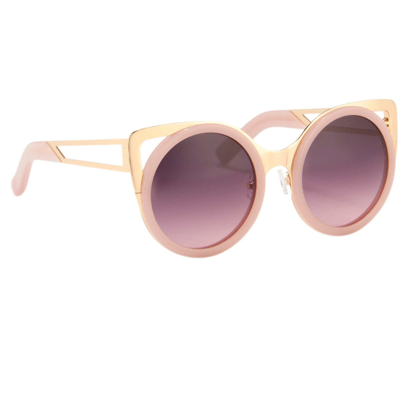 Erdem Women Sunglasses Cat Eye Light Pink Light Gold with Grey/Pink Graduated Lenses EDM4C3SUN - WatchPilot