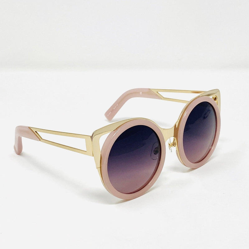 Erdem Women Sunglasses Cat Eye Light Pink Light Gold with Grey/Pink Graduated Lenses EDM4C3SUN - WatchPilot