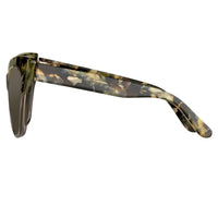 Erdem Women Sunglasses Cat Eye Marble Grey Glitter Silver with Grey Lenses Category 3 EDM22C3SUN - WatchPilot