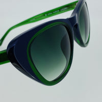 Erdem Women Sunglasses Cat Eye Navy Green with Green Gradient Lenses Category 3 EDM18C3SUN - WatchPilot