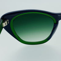 Erdem Women Sunglasses Cat Eye Navy Green with Green Gradient Lenses Category 3 EDM18C3SUN - WatchPilot