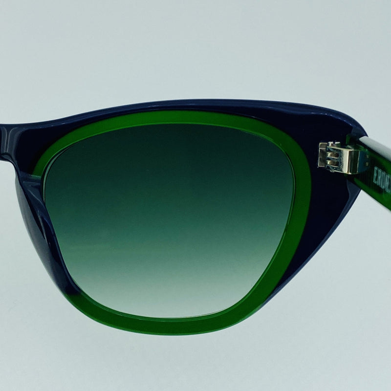 Erdem Women Sunglasses Cat Eye Navy Green with Green Gradient Lenses Category 3 EDM18C3SUN - WatchPilot