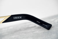 Erdem Women Sunglasses Cat Eye Navy Light Gold with Grey Graduated Lenses Category 3 EDM4C5SUN - WatchPilot